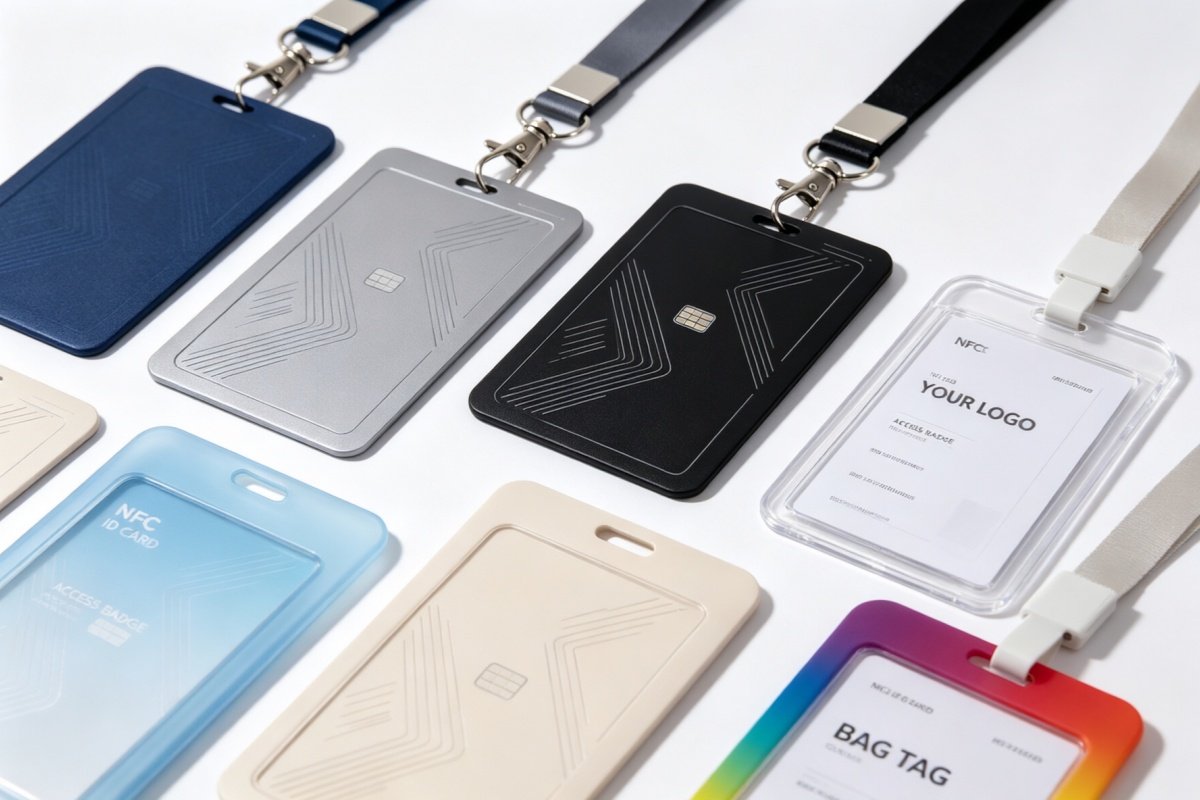 smart NFC badges luggage tags custom printed